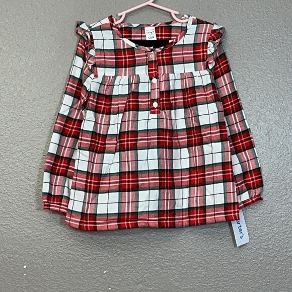 Carter’s Kid girls Holiday Christmas top leggings set size 5/5A - Picture 2 of 13